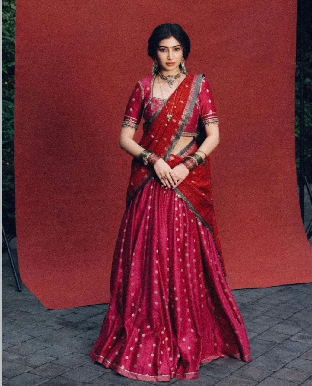 Jacquard Soft Silk Lehenga Choli Set for Festive and Wedding Wear