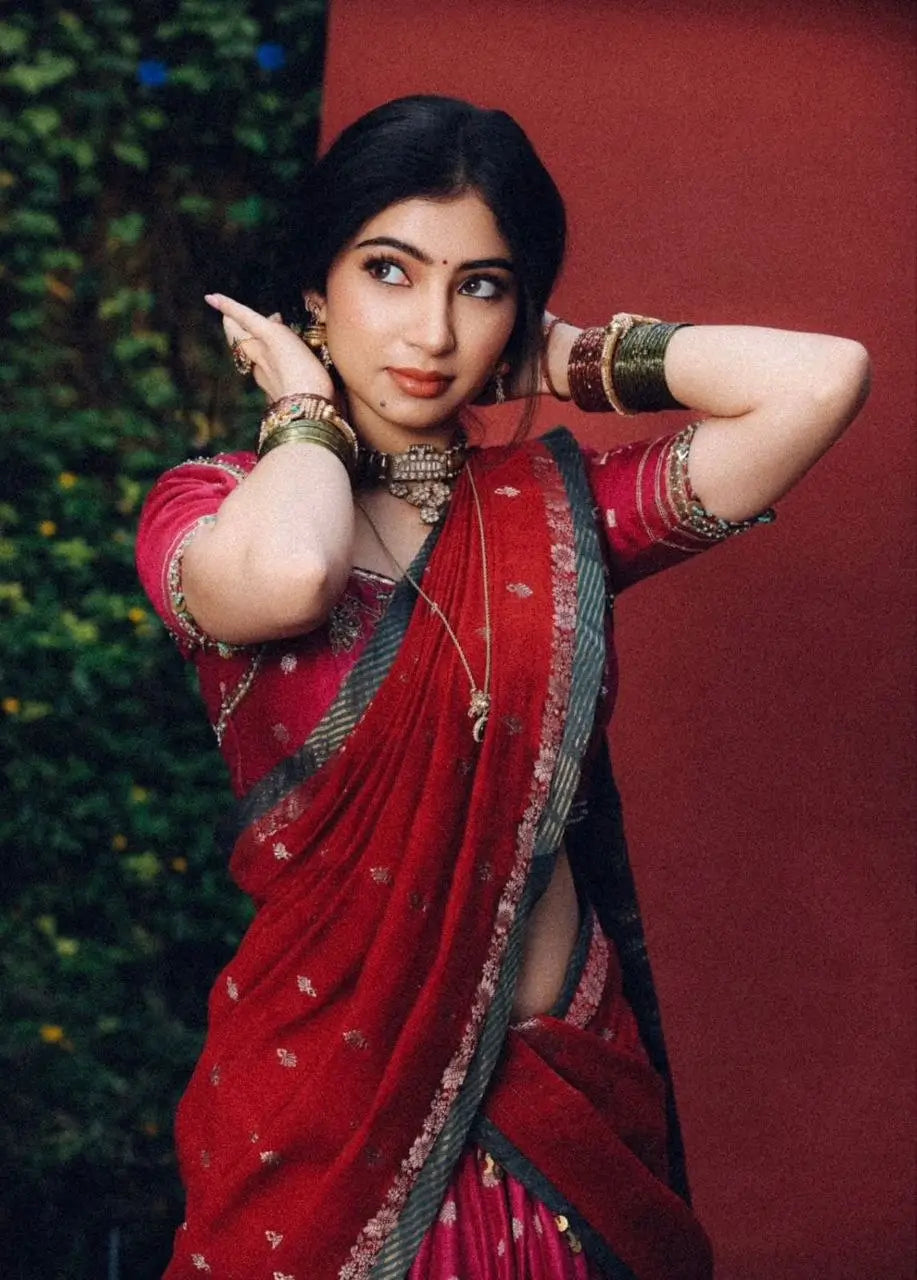 Jacquard Soft Silk Lehenga Choli Set for Festive and Wedding Wear