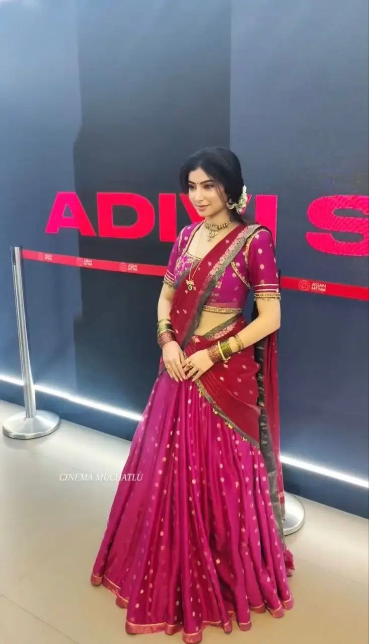Jacquard Soft Silk Lehenga Choli Set for Festive and Wedding Wear