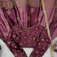 Japan Satin Embroidered Anarkali Set with Dupatta – Thread & Sequins Work