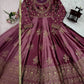 Japan Satin Embroidered Anarkali Set with Dupatta – Thread & Sequins Work