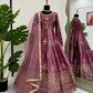 Japan Satin Embroidered Anarkali Set with Dupatta – Thread & Sequins Work