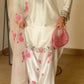 Japan Satin Embroidered Kurti with Farshi Salwar Set