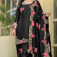 Japan Satin Embroidered Kurti with Farshi Salwar Set