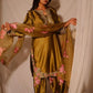 Japan Satin Embroidered Kurti with Farshi Salwar Set
