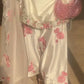Japan Satin Embroidered Kurti with Farshi Salwar Set