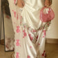 Japan Satin Embroidered Kurti with Farshi Salwar Set