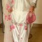 Japan Satin Embroidered Kurti with Farshi Salwar Set