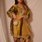 Japan Satin Embroidered Kurti with Farshi Salwar Set