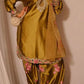 Japan Satin Embroidered Kurti with Farshi Salwar Set