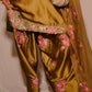 Japan Satin Embroidered Kurti with Farshi Salwar Set