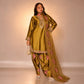 Japan Satin Embroidered Kurti with Farshi Salwar Set