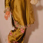 Japan Satin Embroidered Kurti with Farshi Salwar Set