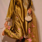 Japan Satin Embroidered Kurti with Farshi Salwar Set