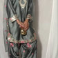 Japan Satin Embroidered Kurti with Farshi Salwar Set