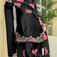 Japan Satin Embroidered Kurti with Farshi Salwar Set