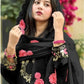 Japan Satin Embroidered Kurti with Farshi Salwar Set
