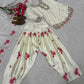 Japan Satin Embroidered Kurti with Farshi Salwar Set
