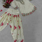 Japan Satin Embroidered Kurti with Farshi Salwar Set