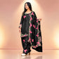 Japan Satin Embroidered Kurti with Farshi Salwar Set