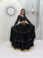 Jet Black Gota Chaniya Choli Set