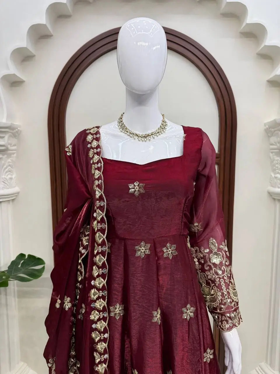 Jewel Tone Sequin Anarkali