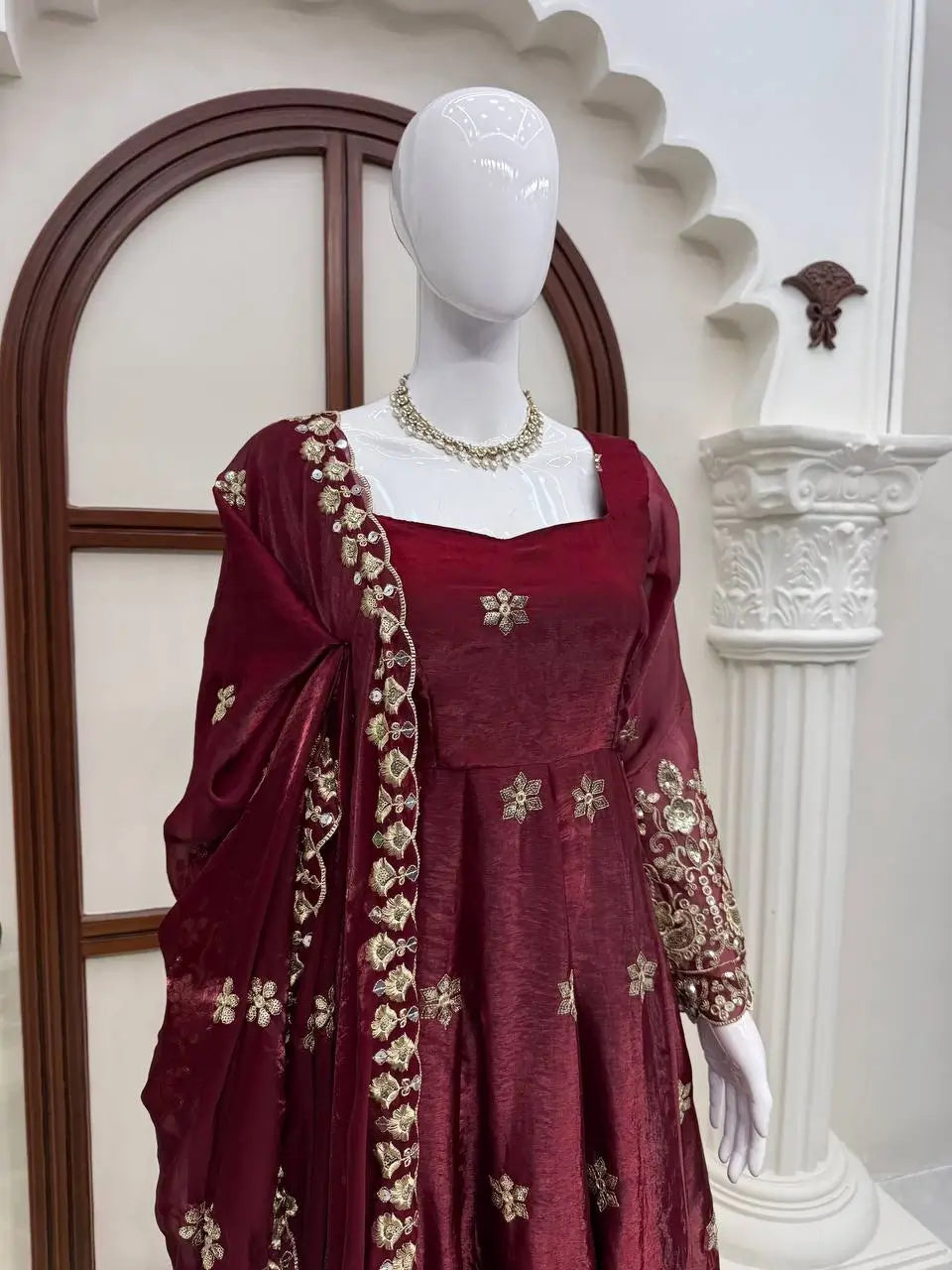 Jewel Tone Sequin Anarkali