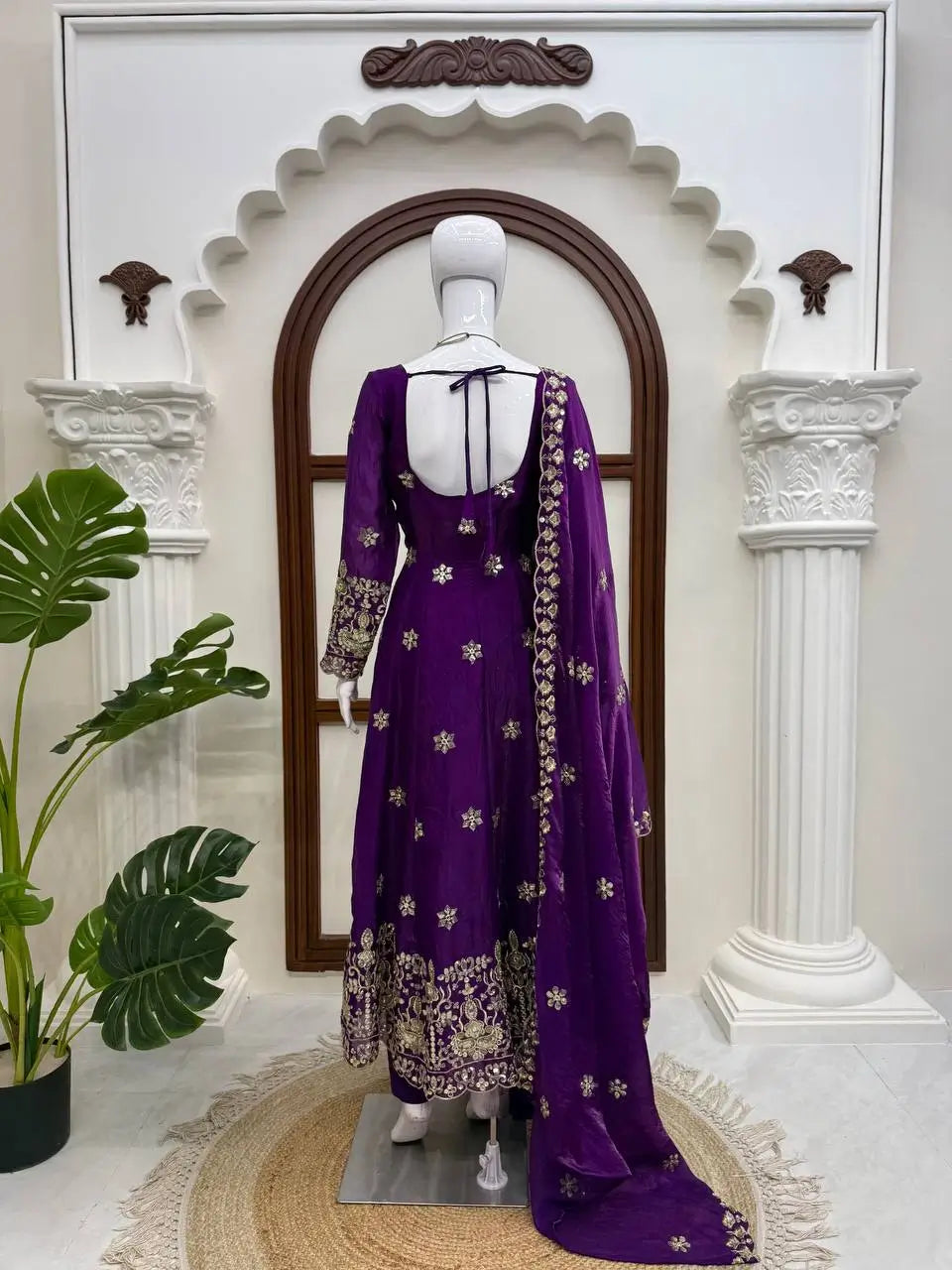 Jewel Tone Sequin Anarkali