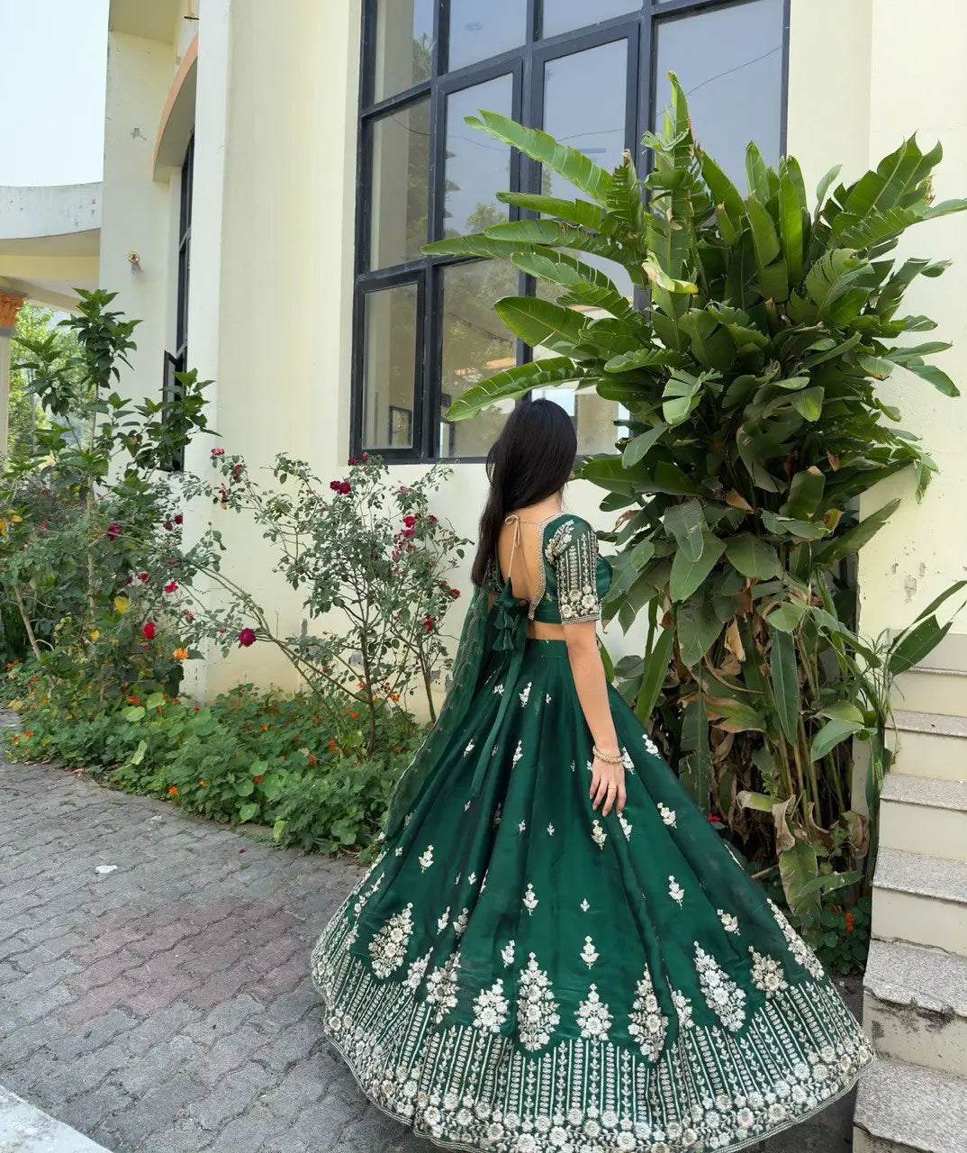 Jimi Choo Embroidered Lehenga Set with Dupatta