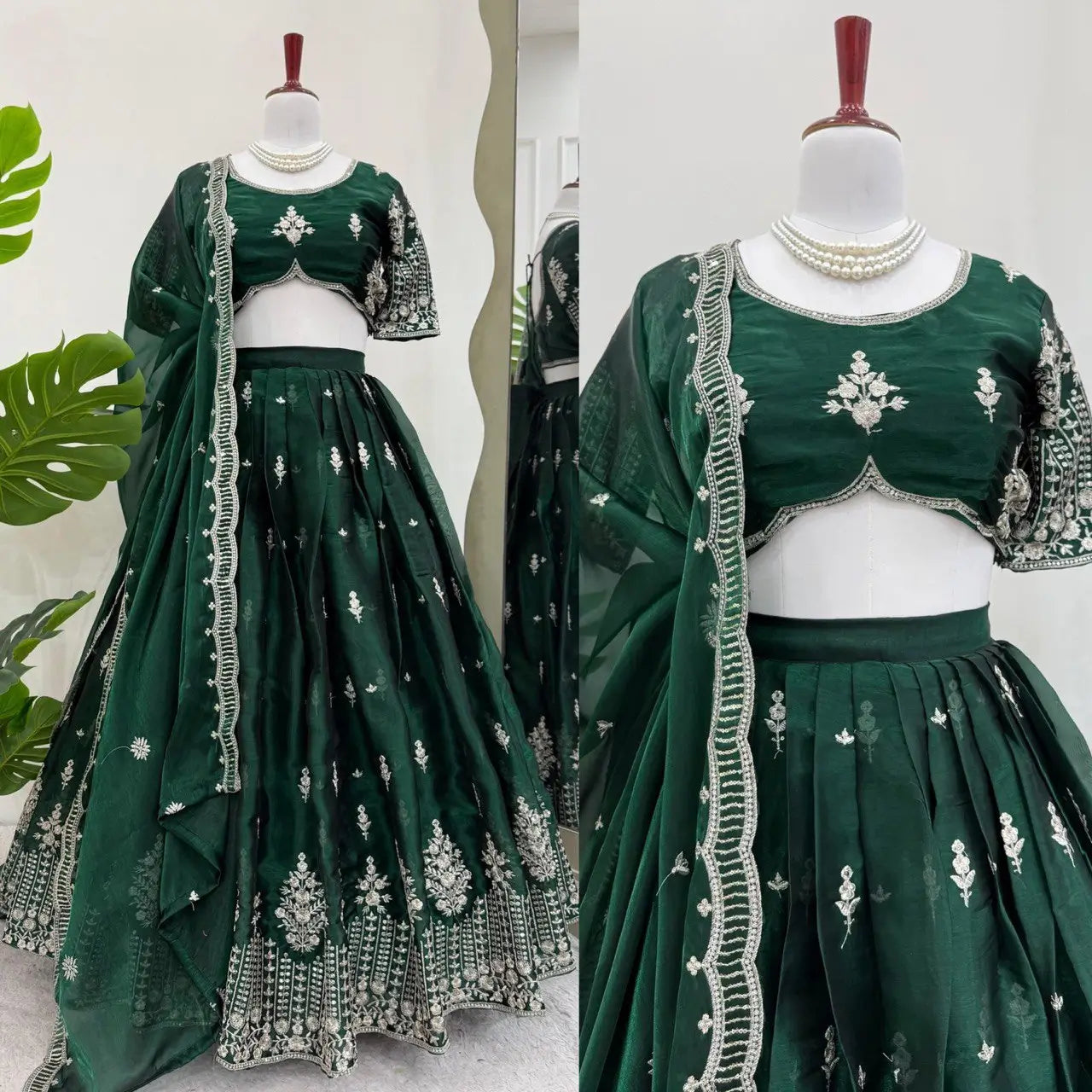 Jimi Choo Embroidered Lehenga Set with Dupatta