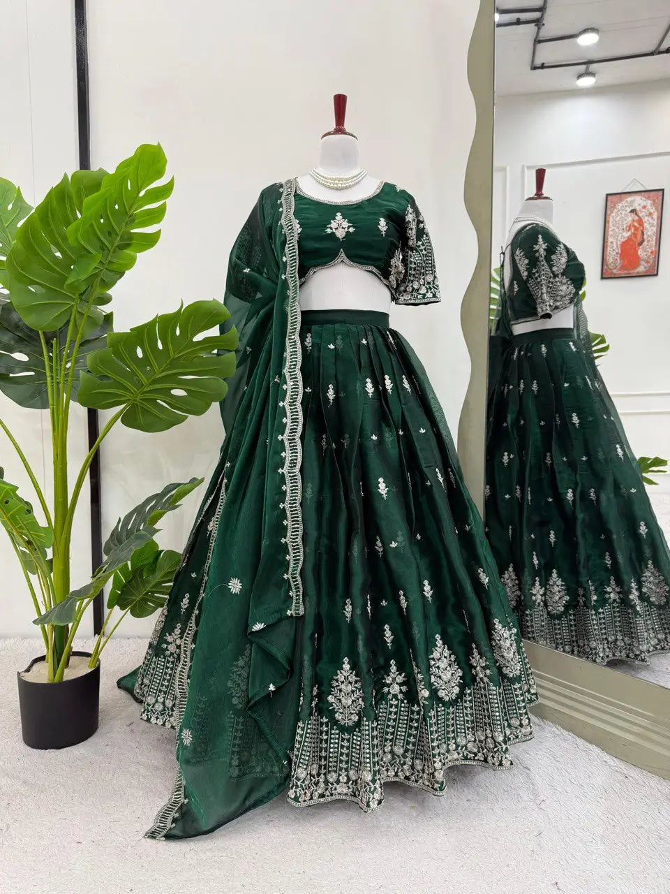 Jimi Choo Embroidered Lehenga Set with Dupatta