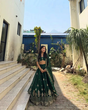 Jimi Choo Embroidered Lehenga Set with Dupatta