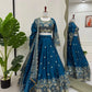 Jimi Choo Embroidered Lehenga Set with Fancy Satin Dupatta