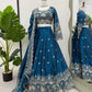 Jimi Choo Embroidered Lehenga Set with Fancy Satin Dupatta