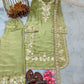 Jimmy Choo Embroidered Palazzo Set with Diamond & Moti Handwork