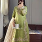 Jimmy Choo Embroidered Palazzo Set with Diamond & Moti Handwork