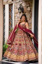 Jimmy Organza Silk Digital Print Anarkali Gown with Dupatta