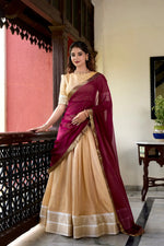 Kanchipuram Silk Zari Weaving Lehenga Set