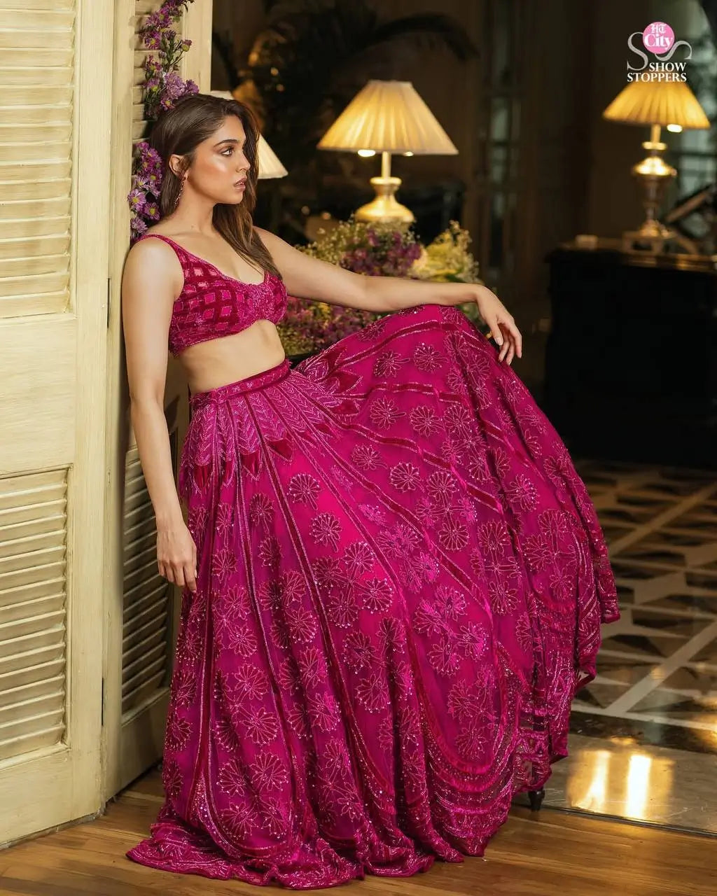 Kasturi Silk Embroidered Designer Lehenga Set
