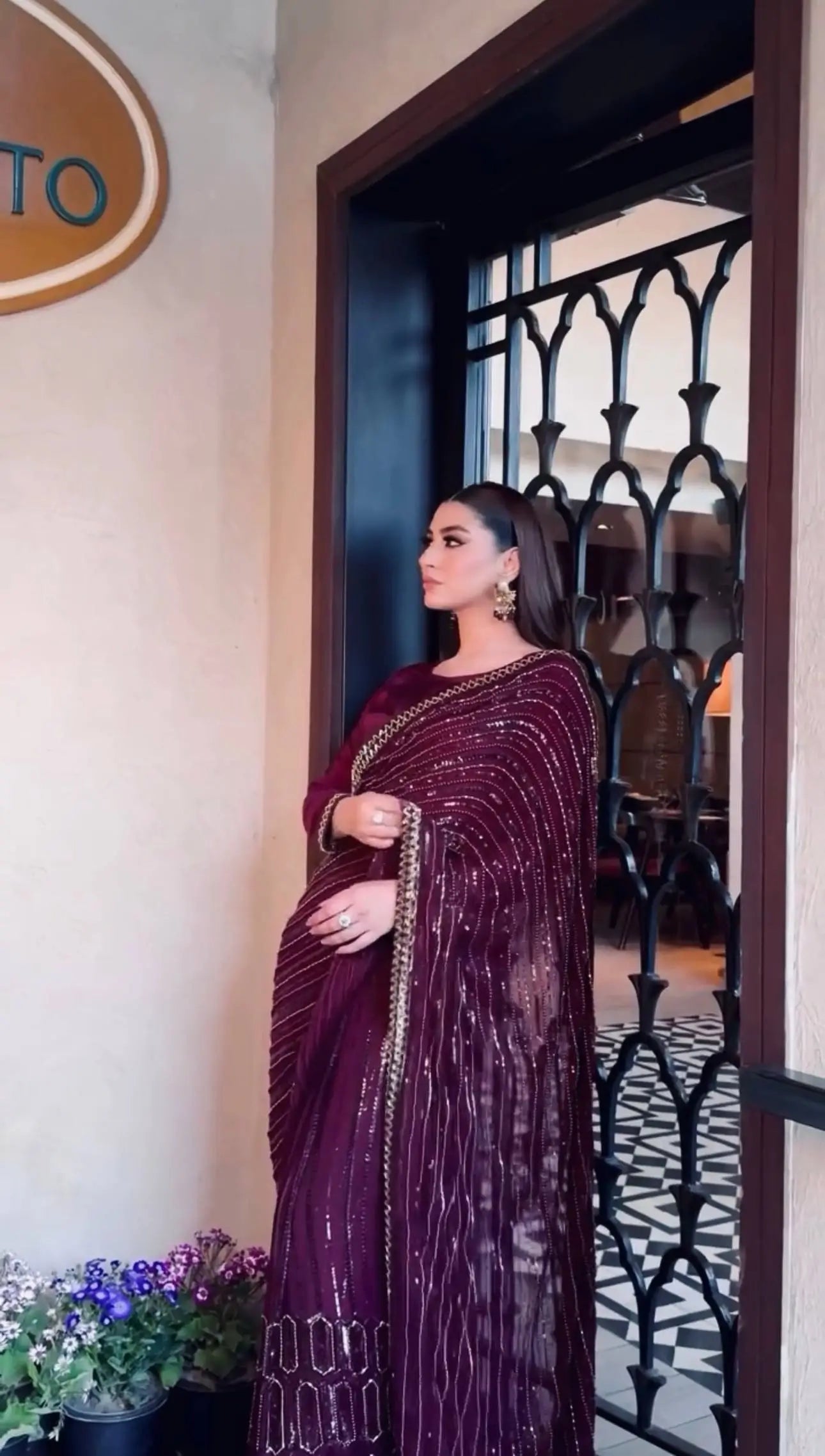 Kasturi Silk Sequin Embroidered Saree with Designer Blouse for Wedding and Party Wear