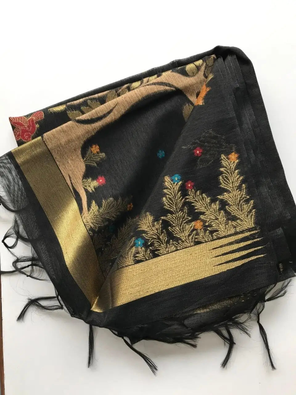 Khadi Cotton Zari Weaving Saree for Festive, Traditional and Day Wear