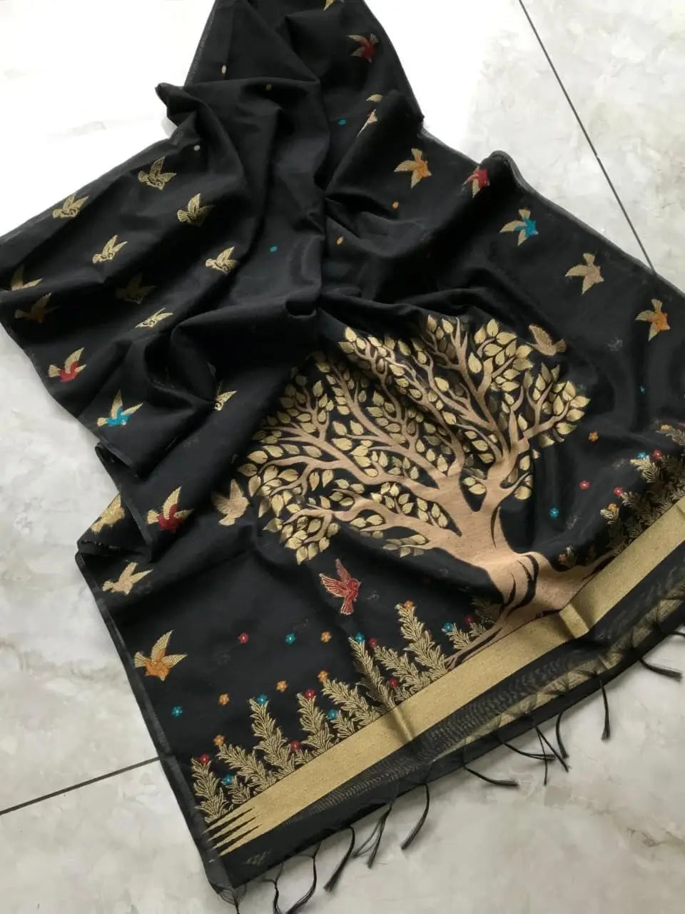 Khadi Cotton Zari Weaving Saree for Festive, Traditional and Day Wear