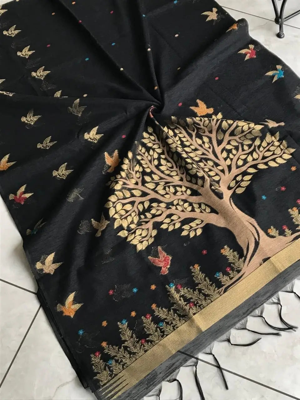 Khadi Cotton Zari Weaving Saree for Festive, Traditional and Day Wear