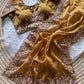 Khadi Moss Silk Embroidery Saree Set