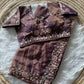 Khadi Moss Silk Embroidery Saree Set