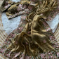 Khadi Moss Silk Embroidery Saree Set