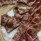 Khadi Moss Silk Embroidery Saree Set