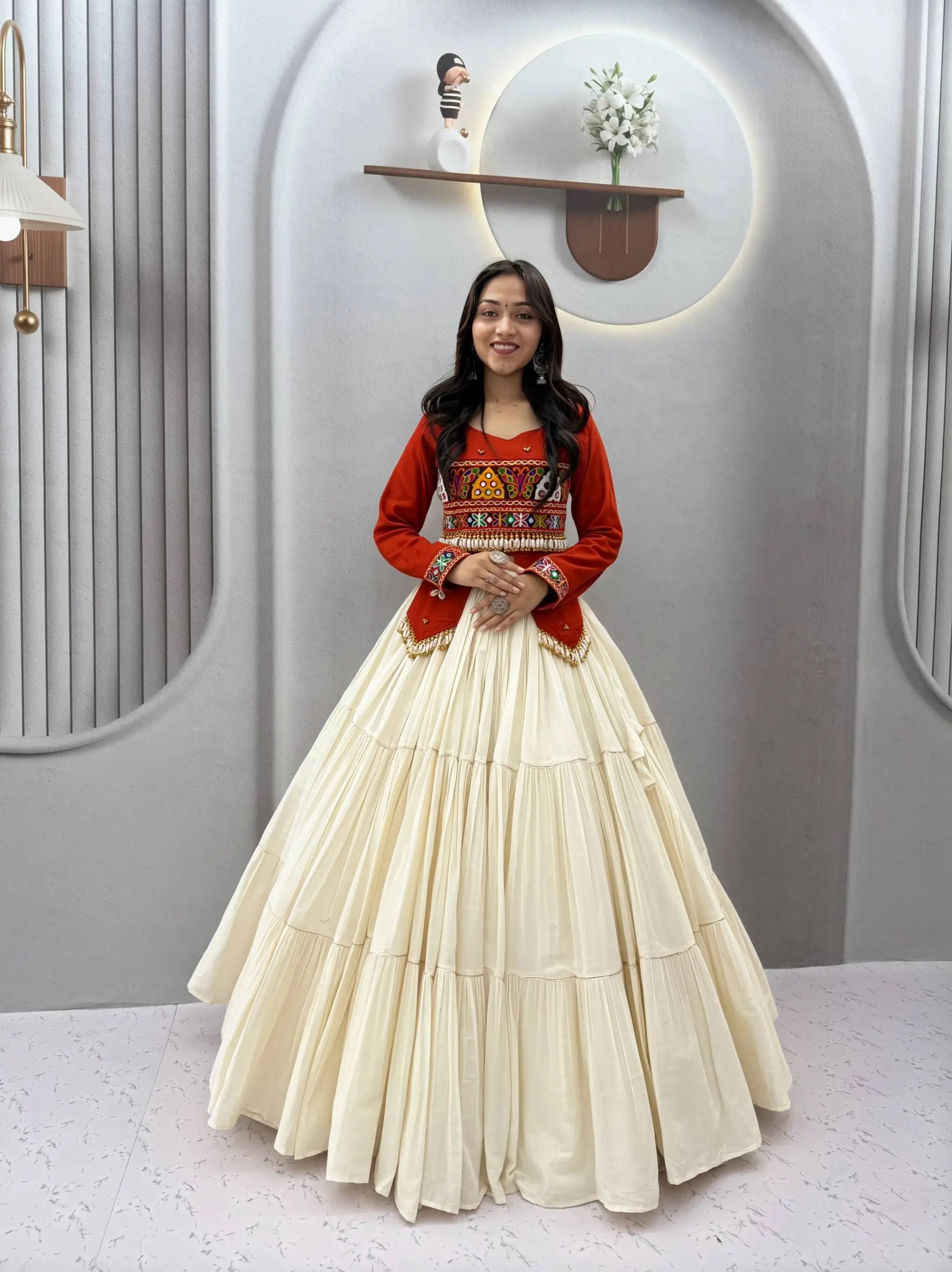 Kodi Gamthi Handwork Lehenga Set