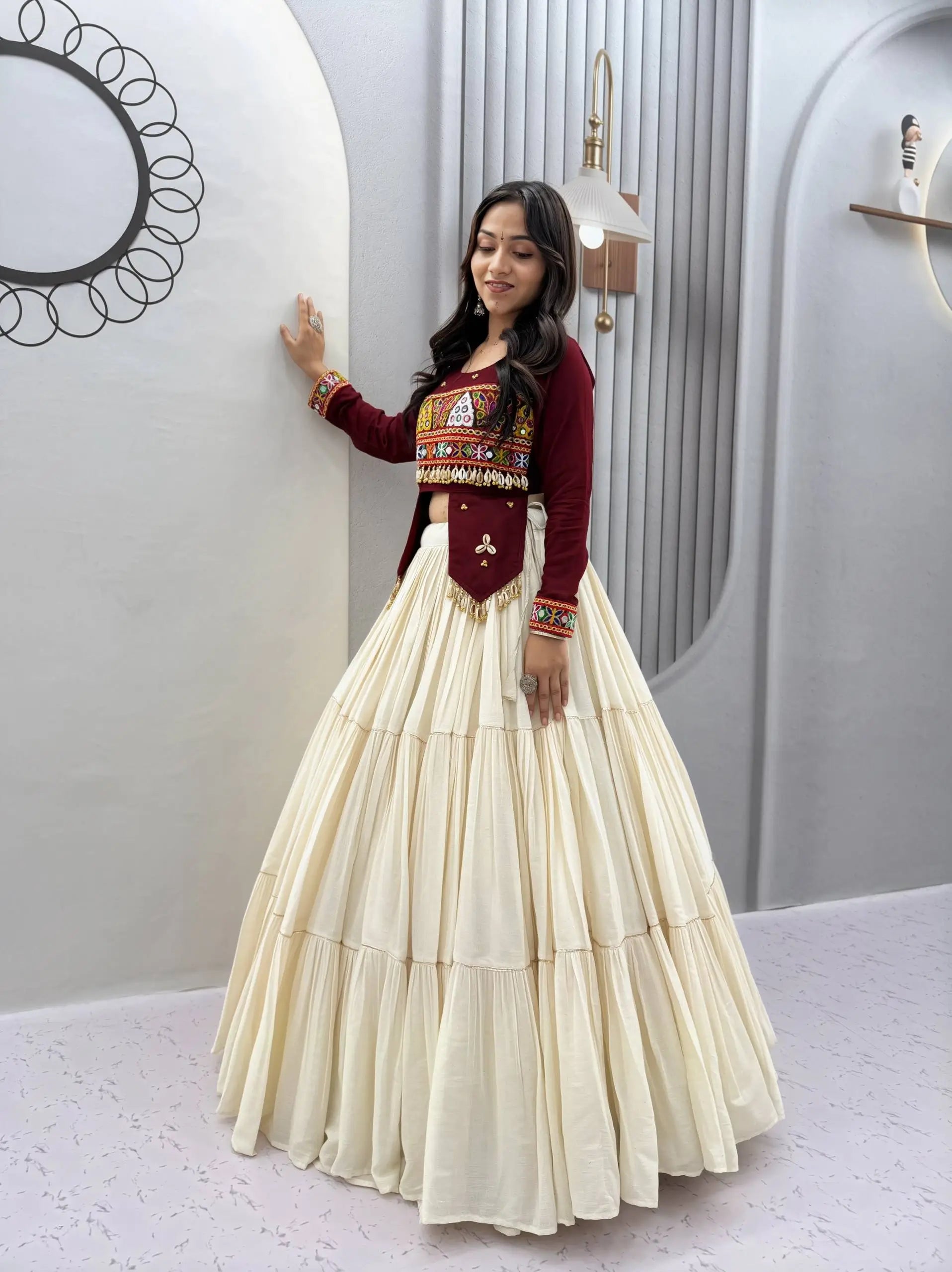 Kodi Gamthi Handwork Lehenga Set