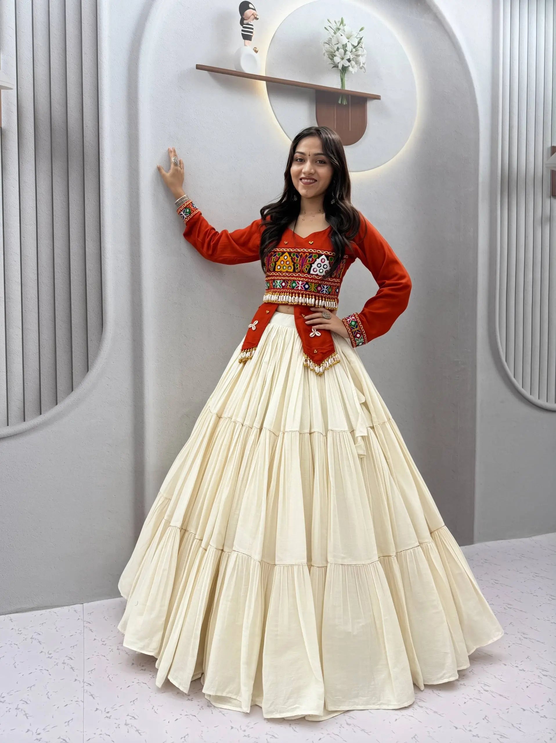 Kodi Gamthi Handwork Lehenga Set